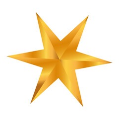 Six end star illustration Minimalistic star icon isolated illustration on the white background