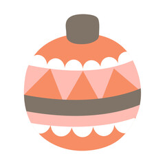 Flat christmas element, Flat design christmas decoration on the white background