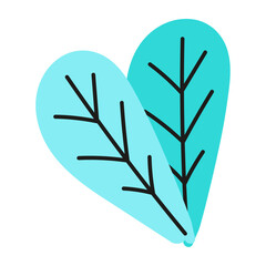 Leaves nature icon illustration isolated on white background