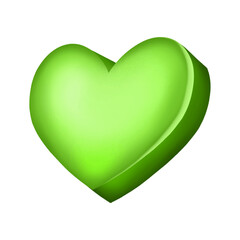 Hand drawn style heart illustration isolated on the white