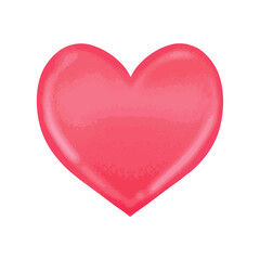 Hand drawn style heart illustration isolated on white background