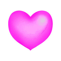 Hand drawn style heart illustration on white background