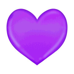 Hand drawn style heart illustration on a white