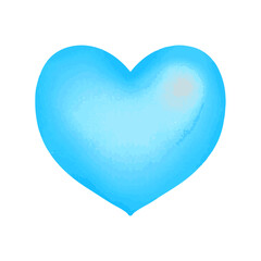 Hand drawn style heart illustration on white