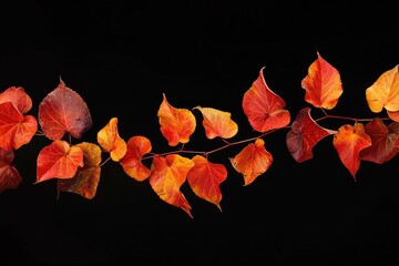 A detailed view of a tree branch with green leaves