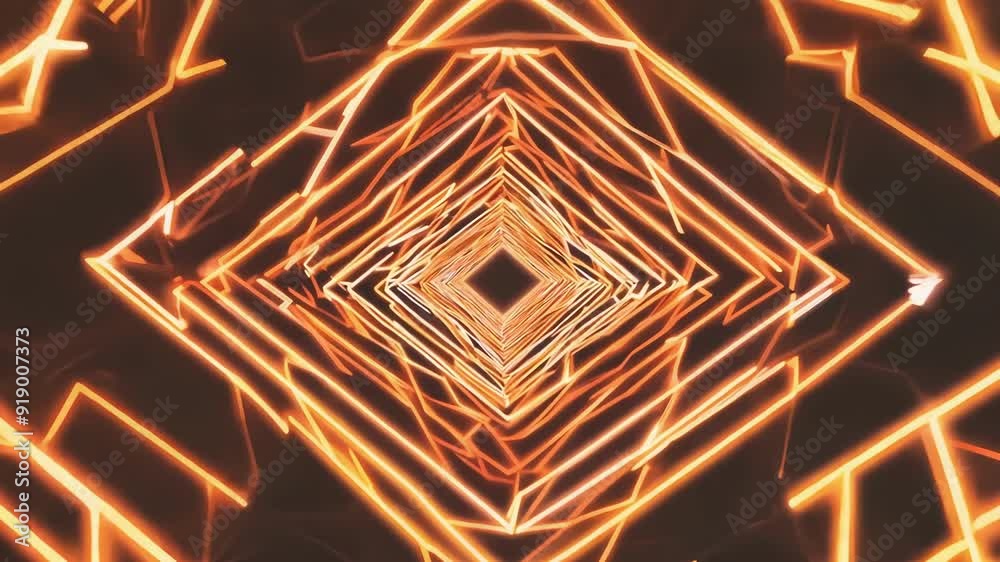 Poster bright orange light patterns swirl in a mesmerizing formation, creating an abstract environment and 