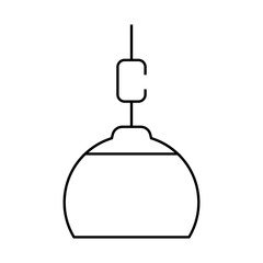 Obraz premium bulb lamp ceiling line icon vector. bulb lamp ceiling sign. isolated contour symbol black illustration