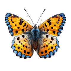Naklejka premium A butterfly isolated on a transparent background for web, banner, wallpaper