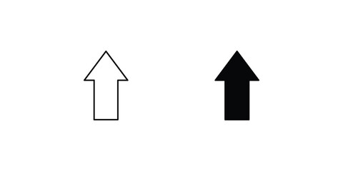 Fototapeta premium arrow up set icon with white background vector stock illustration