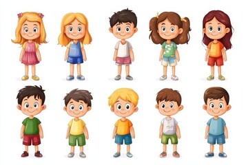 Set of children character, Generative AI