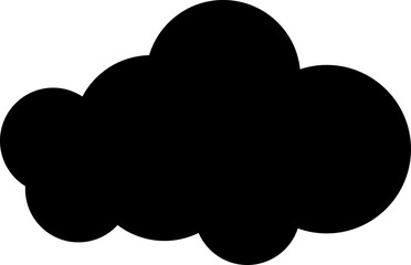 Simple cloud vector icon. Symbol for forecast and online data storage. Isolated illustration in white background.