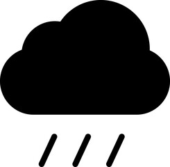 Simple cloud vector icon. Symbol for forecast and online data storage. Isolated illustration in white background.