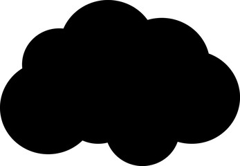 Simple cloud vector icon. Symbol for forecast and online data storage. Isolated illustration in white background.