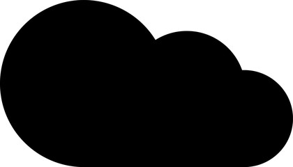 Simple cloud vector icon. Symbol for forecast and online data storage. Isolated illustration in white background.