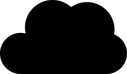 Simple cloud vector icon. Symbol for forecast and online data storage. Isolated illustration in white background.
