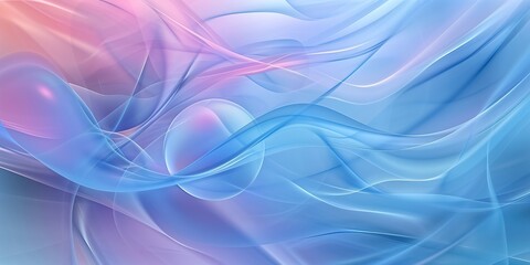 An ethereal and captivating blend of soft blue and gentle pink waves, creating a tranquil and mesmerizing abstract background that enchants viewers