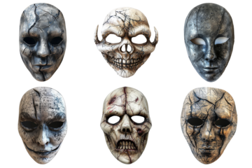 Six Creepy, Cracked and Detailed Halloween Masks
