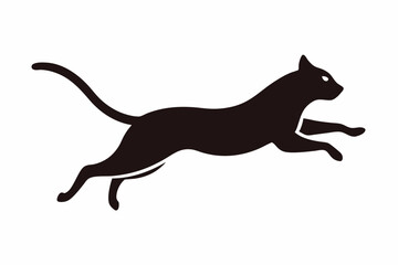 Fototapeta premium A jumping Cat vector illustration