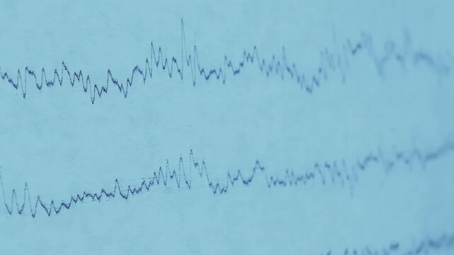 Seismograph Record of an Earthquake on old paper