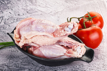 Raw turkey shoulder wing for cooking