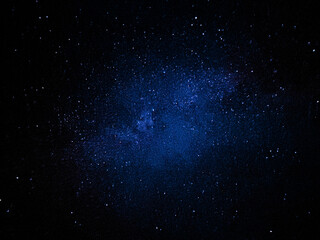 Photo of dark starry sky and 