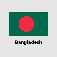 Bangladesh flag design vector illustration on a gray background for graphic and web design.