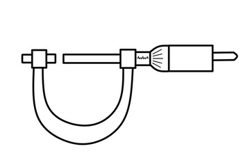 Micrometer sketch illustration