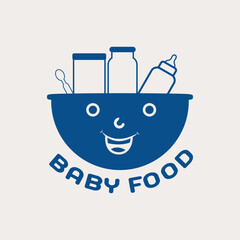 Baby food logo vector graphic design