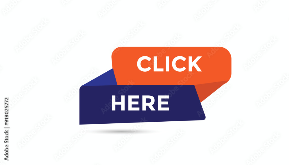Wall mural click here button web banner templates. vector illustration