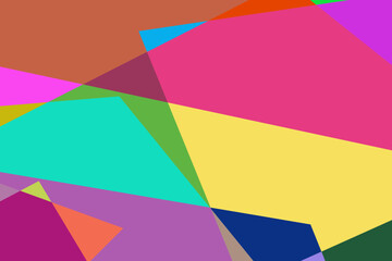 Colorful flat abstract geometric psychedelic pop art poster background