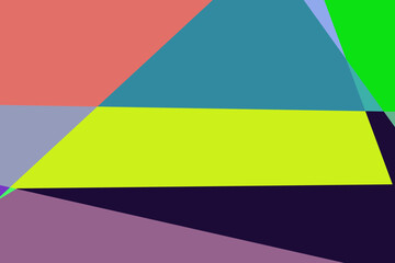 Colorful flat abstract geometric psychedelic pop art poster background