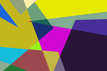 Colorful flat abstract geometric psychedelic pop art poster background