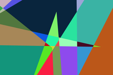 Obraz premium Colorful flat abstract geometric psychedelic pop art poster background
