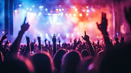 A wide view of a summer festival concert, capturing the lively crowd and dynamic stage atmosphere.