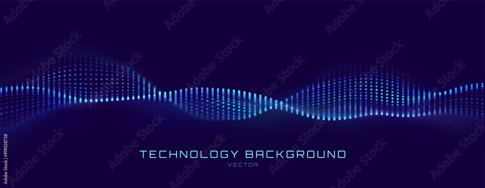 Poster Crypto Blockchain Data Background. Blockchain Grid Abstract Vector Background. Technology of Future Banner Design.