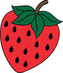  Cute Cartoon Strawberry Illustration