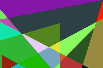 Colorful flat abstract geometric psychedelic pop art poster background