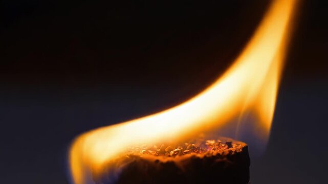 Closeup of a small but mighty ignition flame steadily burning and growing stronger with each passing second.