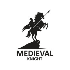 medieval knight logo icon design. This logo represents solidarity, leadership and loyalty