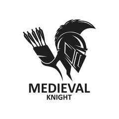 medieval knight logo icon design. This logo represents solidarity, leadership and loyalty