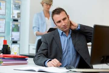 portrait of tired business man