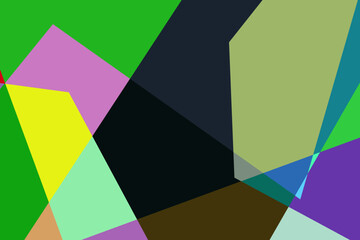 Colorful flat abstract geometric psychedelic pop art poster background