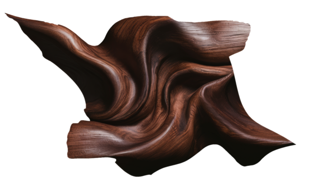 Flowing Wooden Waves Smooth Polished Timber Surface Fluid Natural Material Texture Organic Wood Grain Patterns Abstract Artistic Woodwork Design