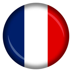 French flag circle pin and badge