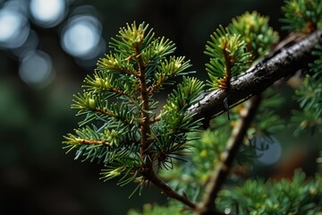 close up of pine needles