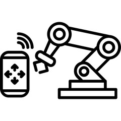 Robot Arm Vector Icon Design
