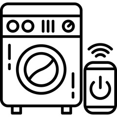 Washing Machine Vector Icon Design