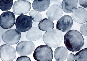 Gray watercolor blobs or stones