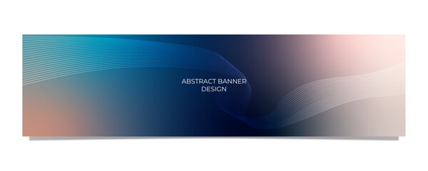 BANNER 19, ABSTRACT GRADIENT AND WAVE OF WIREFRAME DESIGN