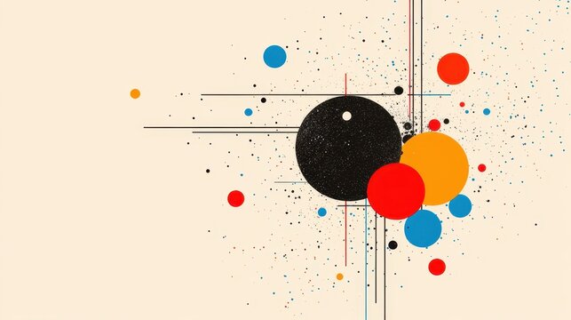 Celebrating International Dot Day - Minimalist Flat Illustration of Colorful Dots Representing Creativity and Art